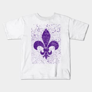 Heraldic lily purple Kids T-Shirt